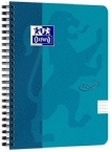 Notesbog A4+ Oxford Touch´ turkis kvadreret 5x5mm 90g m/140 sider