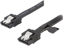 DELTACO SATA-1001-K - SATA-kabel - Serial ATA 150/300/600 - SATA (hunn) til SATA (hunn) - 50 cm - tommelklips - svart