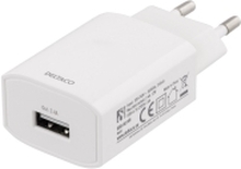 DELTACO USB-AC149 - Strømadapter - 12 watt - 2.4 A (USB) - hvit
