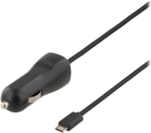 DELTACO USB-CAR74 - Bilstrømadapter - 2.4 A (Micro-USB type B) - svart