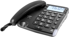 DORO Magna 4000 - Telefon med ledning med anrops-ID/samtale venter - svart