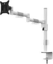 Multibrackets M VESA Deskmount Officeline Single II - Monteringssett - for LCD-skjerm - stål - hvit - skjermstørrelse: 15-30 - skrivebordsmonterbar