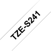 Brother TZe-S241 - Ekstra sterk adhesiv - svart på hvitt - Rull (1,8 cm x 8 m) 1 kassett(er) laminert teip - for Brother PT-D600 P-Touch PT-1880, D450, D800, E550, E800, P900, P950 P-Touch EDGE PT-P750