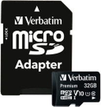 Verbatim MicroSDHC-kort 32 GB inkl. Tilpass (klasse 10)