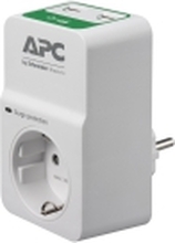 APC Essential Surgearrest PM1WU2 - Overspenningsavleder - AC 230 V - utgangskontakter: 1 - Tyskland - hvit