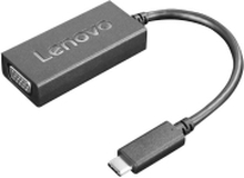 Lenovo - USB/VGA-adapter - 24 pin USB-C (hann) til HD-15 (VGA) (hunn) - 1920 x 1200 (WUXGA)-støtte - CRU