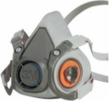 3M 6200 Reusable Half Face Mask - Respirator - grå