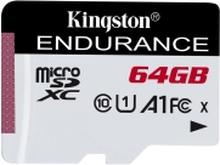 Kingston High Endurance - Flashminnekort - 64 GB - A1 / UHS-I U1 / Class10 - microSDXC UHS-I