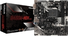 ASRock B450M-HDV R4.0 - Hovedkort - mikro ATX - Socket AM4 - AMD B450 Chipset - USB 3.1 Gen 1 - Gigabit LAN - innbygd grafikk (CPU kreves) - HD-lyd (8-kanalers)