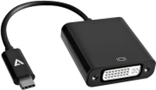 V7 - Ekstern videoadapter - USB-C - DVI - svart