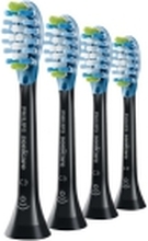 Philips Sonicare C3 Premium HX9044 Plaque Control - Ekstra tannbørstehode - for tannbørste - svart (pakke med 4)