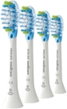 Philips Sonicare C3 Premium HX9044 Plaque Control - Ekstra tannbørstehode - for tannbørste - hvit (pakke med 4)