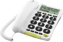 DORO PhoneEasy 312cs - Telefon med ledning med anrops-ID - hvit