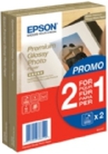 Epson Premium Glossy Photo Paper BOGOF - Blank - 100 x 150 mm - 255 g/m² - 40 ark fotopapir (en pakke 2) - for EcoTank ET-2650, 2750, 2751, 2756, 2850, 2851, 2856, 4750, 4850