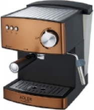 Adler AD 4404cr, Kombi kaffemaskine, 1,6 L, Malet kaffe, 850 W, Flerfarvet