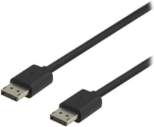 DELTACO DP8K-1030 - DisplayPort-kabel - DisplayPort (hann) til DisplayPort (hann) - DisplayPort 1.4 - 3 m - 8K-støtte - svart