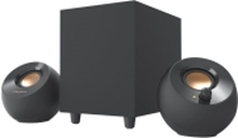 Creative Pebble Plus - Høyttalersystem - for PC - 2,1 kanaler - 8 watt (Total) - svart