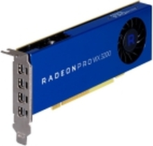 AMD Radeon Pro WX 3200 - Grafikkort - Radeon Pro WX 3200 - 4 GB GDDR5 - PCIe 3.0 x16 lav profil - 4 x Mini DisplayPort