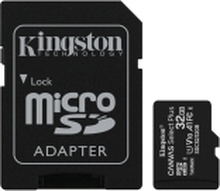 Kingston Canvas Select Plus - Flashminnekort (microSDHC til SD-adapter inkludert) - 32 GB - A1 / Video Class V10 / UHS Class 1 / Class10 - microSDHC UHS-I