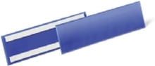 Lagerlomme/etiketholder selvklæbende 297x74 mm blå - (50 stk.)
