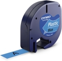 Labeltape DYMO LetraTAG 12mm x 4m blå plasttape