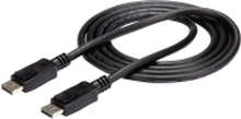 StarTech.com DisplayPort 1.2 Cable w/ Latches - 6ft / 2m - HBR2 - 4K x 2K Display - Certified DP to DP Video Cable M/M (DISPLPORT6L) - DisplayPort-kabel - DisplayPort (hann) til DisplayPort (hann) - 1.8 m - låst - svart - for P/N: DK31C3HDPDUE, DKM30CHDPD