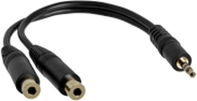 StarTech.com 6 in. 3.5mm Audio Splitter Cable - Stereo Splitter Cable - Gold Terminals - 3.5mm Male to 2x 3.5mm Female - Headphone Splitter (MUY1MFF) - Lydsplitter - mini-phone stereo 3.5 mm hann til mini-phone stereo 3.5 mm hunn - 15.2 cm - for P/N: MU1M