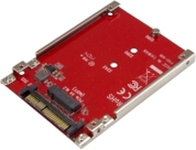 StarTech.com M.2. PCI-e NVMe to U.2 (SFF-8639) Adapter - Not Compatible with SATA Drives or SAS Controllers - For M.2 PCIe NVMe SSDs - PCIe M.2 Drive to U.2 Host Adapter - M2 SSD Converter (U2M2E125) - Grensesnittsadapter - M.2 - M.2 Card - U.2 - rød
