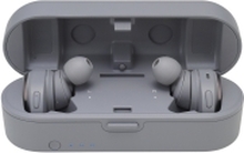 Audio-Technica ATH CKR7TW - True wireless-hodetelefoner med mikrofon - i øret - Bluetooth - grå