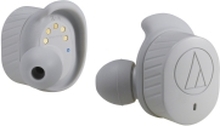 Audio-Technica ATH SPORT7TW - True wireless-hodetelefoner med mikrofon - i øret - Bluetooth - grå