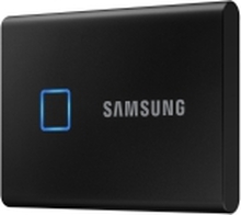 Samsung T7 Touch MU-PC1T0K - SSD - kryptert - 1 TB - ekstern (bærbar) - USB 3.2 Gen 2 (USB-C kontakt) - 256-bit AES - svart