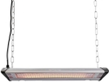 HORTUS Terrassevarmer hængemodel 1000/2000 W, GT, med fjernbetjening, sølv (211-309)