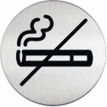 Durable Picto No Smoking, 8,3 cm, Rund, Sølv, Rustfritt stål