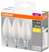 OSRAM LED BASE CLASSIC B - LED-lyspære - form: B35 - E14 - 4 W (ekvivalent 40 W) - klasse E - varmt hvitt lys - 2700 K