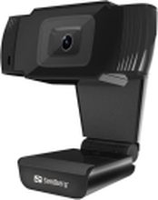 Sandberg USB Webcam - indbygget stereomikrofon - USB 2.0 - perfekt til onlinemøder