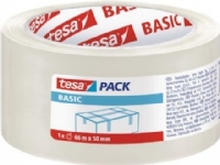 Tesa tesa® BASIC pakketape 66m x 50mm, gjennomsiktig (58570-00000-00)