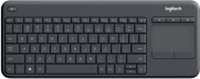 Logitech Wireless Touch Keyboard K400 Plus - Tastatur - trådløs - 2.4 GHz - Nordisk - svart