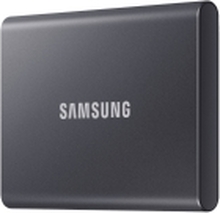 Samsung T7 MU-PC1T0T - SSD - kryptert - 1 TB - ekstern (bærbar) - USB 3.2 Gen 2 (USB-C kontakt) - 256-bit AES - titangrå
