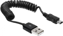 Delock - USB-kabel - USB (hann) til mini-USB type B (hann) - 60 cm - rullet sammen - svart