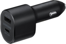 Samsung Dual Car Charger EP-L5300 - Bilstrømadapter - 45 watt - 3 A - PD, QC, AFC, SFC - 2 utgangskontakter (USB, 24 pin USB-C) - svart