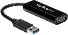 StarTech.com USB 3.0 to VGA Adapter - Slim Design - 1920x1200 - Video adapter - TAA-samsvar - USB-type A hann til HD-15 (VGA) hunn - 19 cm - svart - for P/N: MXT101MM