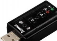 Hama USB Sound Card 7.1 Surround, 7.1 kanaler, USB