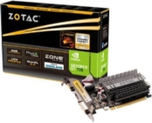ZOTAC GeForce GT 730 - ZONE Edition - grafikkort - GF GT 730 - 2 GB DDR3 - PCIe 2.0 x16 lav profil - DVI, D-Sub, HDMI - uten vifte