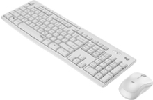 Logitech MK295 Silent - Tastatur- og mussett - trådløs - 2.4 GHz - US International - gulaktig hvit