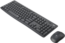 Logitech MK295 Silent - Tastatur- og mussett - trådløs - 2.4 GHz - US International - grafitt