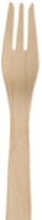 Gastro-Line gaffel, 18,2cm - brun, birketræ, premium, komposterbar - pakke a 100stk