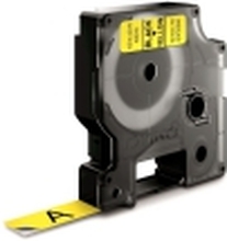 DYMO D1 - Selv-adhesiv - svart på gult - Rull (1,2 cm x 7 m) 1 kassett(er) merketape - for LabelMANAGER 100, 160, 210, 220, 260, 280, 300, 360, 420, Wireless PnP LabelPOINT 250