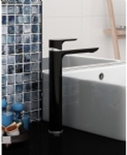 Gustavsberg Estetic etgrebs mat sort håndvaskarmatur uden bundventil - høj model