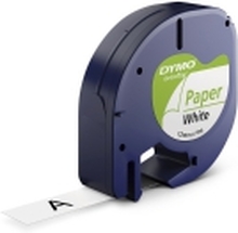 Labeltape DYMO® LetraTAG 12mm x 4m hvid papirtape