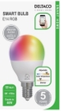 DELTACO SMART HOME - LED-lyspære - E14 - 5 W (ekvivalent 40 W) - klasse F - RGB / varmt til kaldt hvitlys - 2700-6500 K